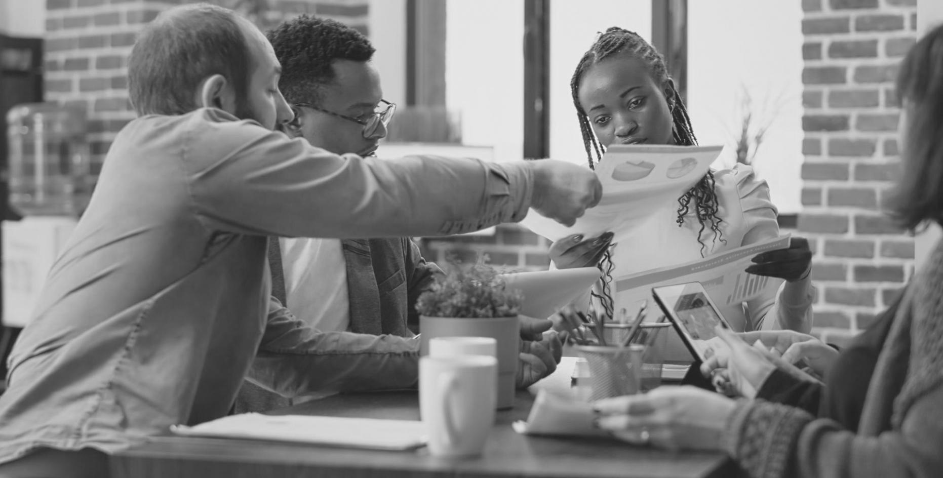 Finance professional reviewing budget approval data